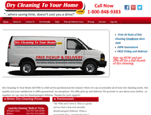 Tablet Screenshot of drycleaningtoyourhome.com